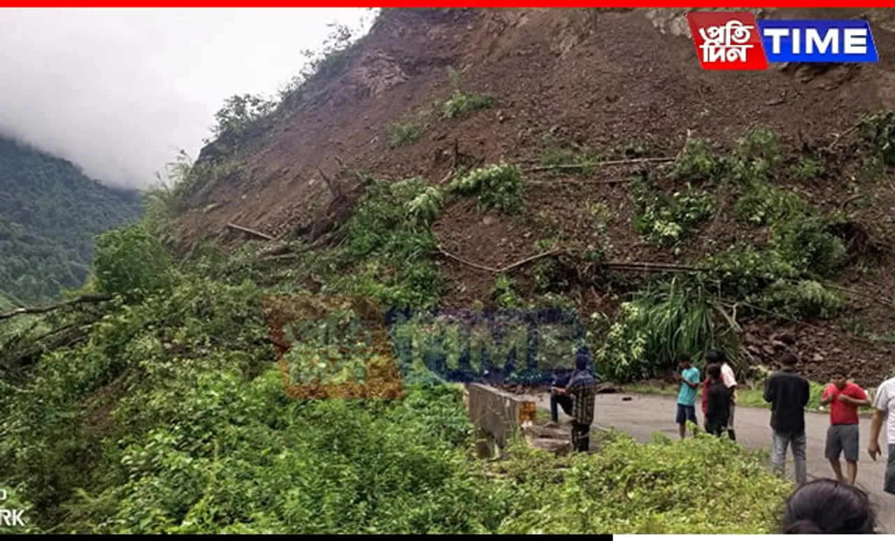 Massive Landslide in Arunachal Blocks Pasighat-Pangin Link Road